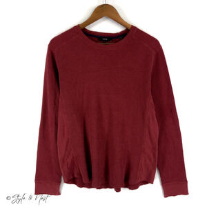 Vince Long Sleeve Knitted Ribbed Pullover Pima Cotton Men's Size Medium